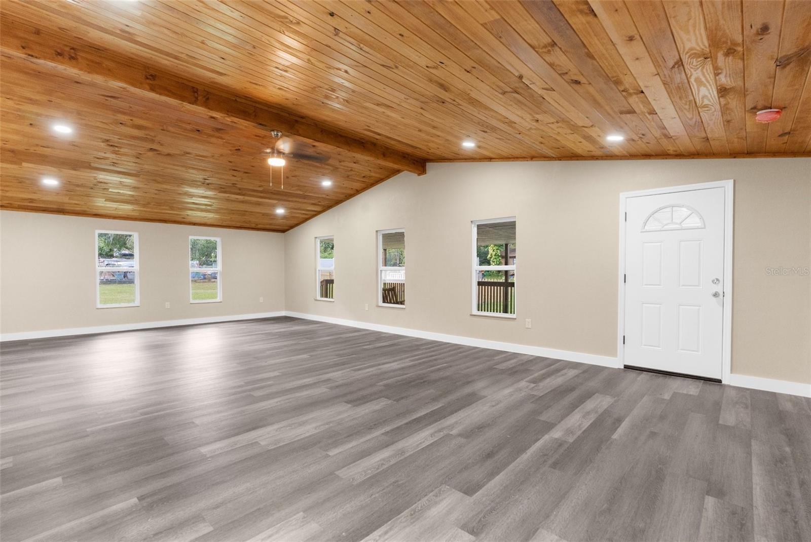 Large open floor plan for living room, dining room, and kitchen!