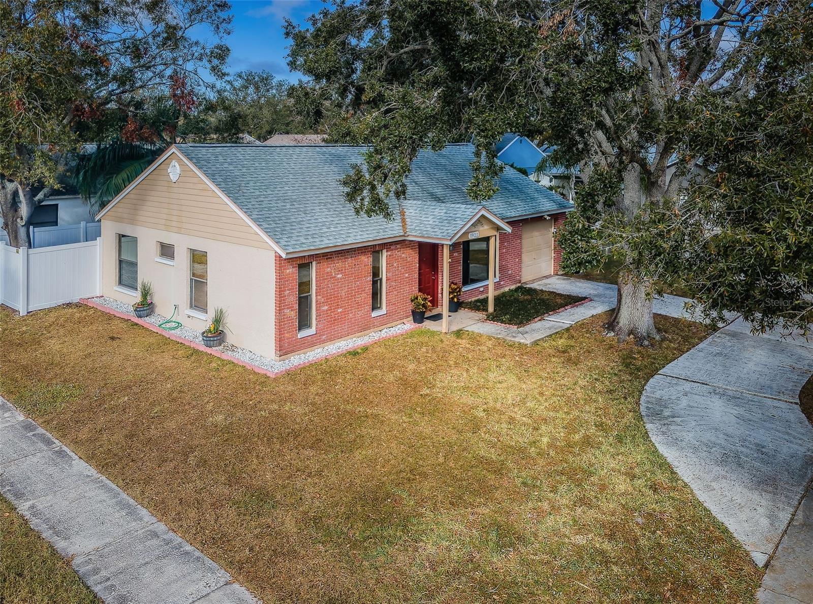 Aerial View of Property on corner lot