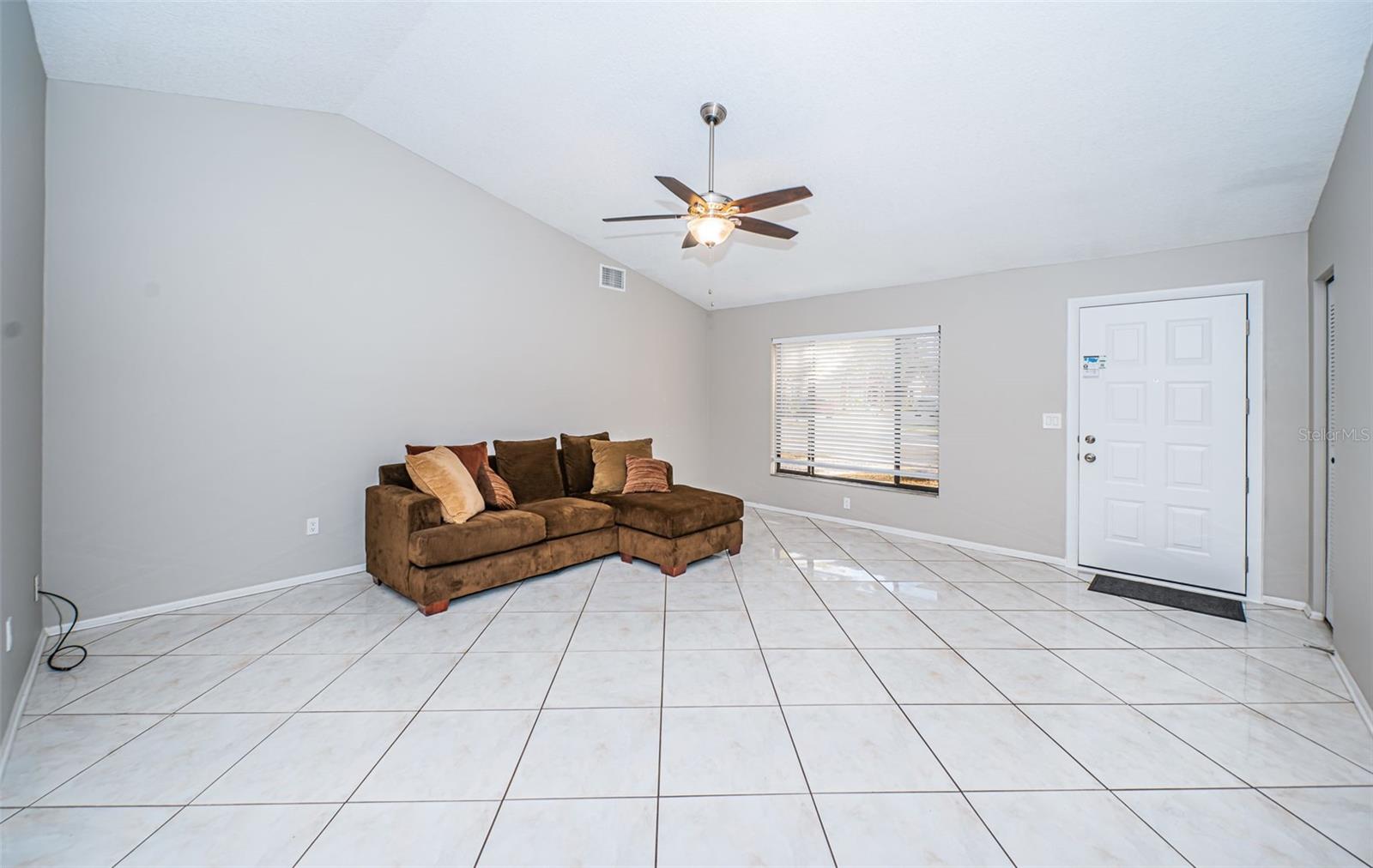 View of Living Room and Front door