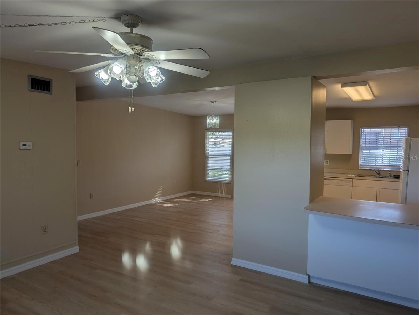 Living room to dining room