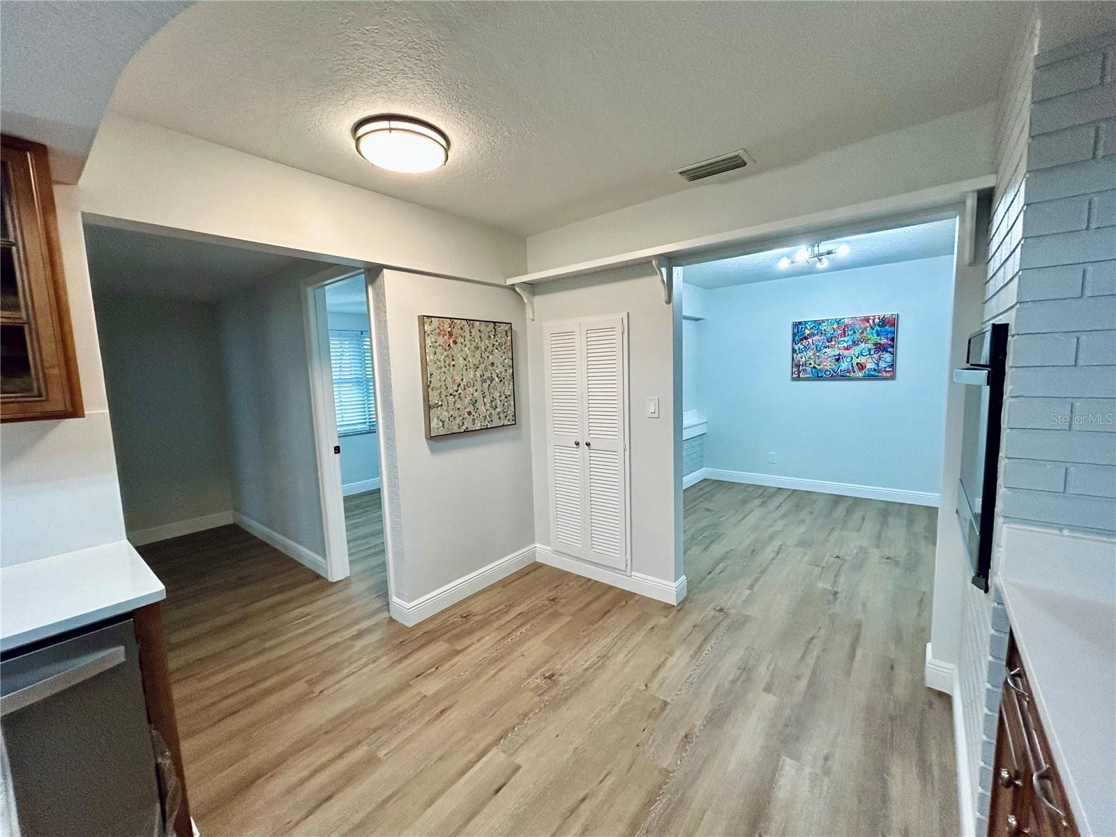 Kitchen connected to dining room