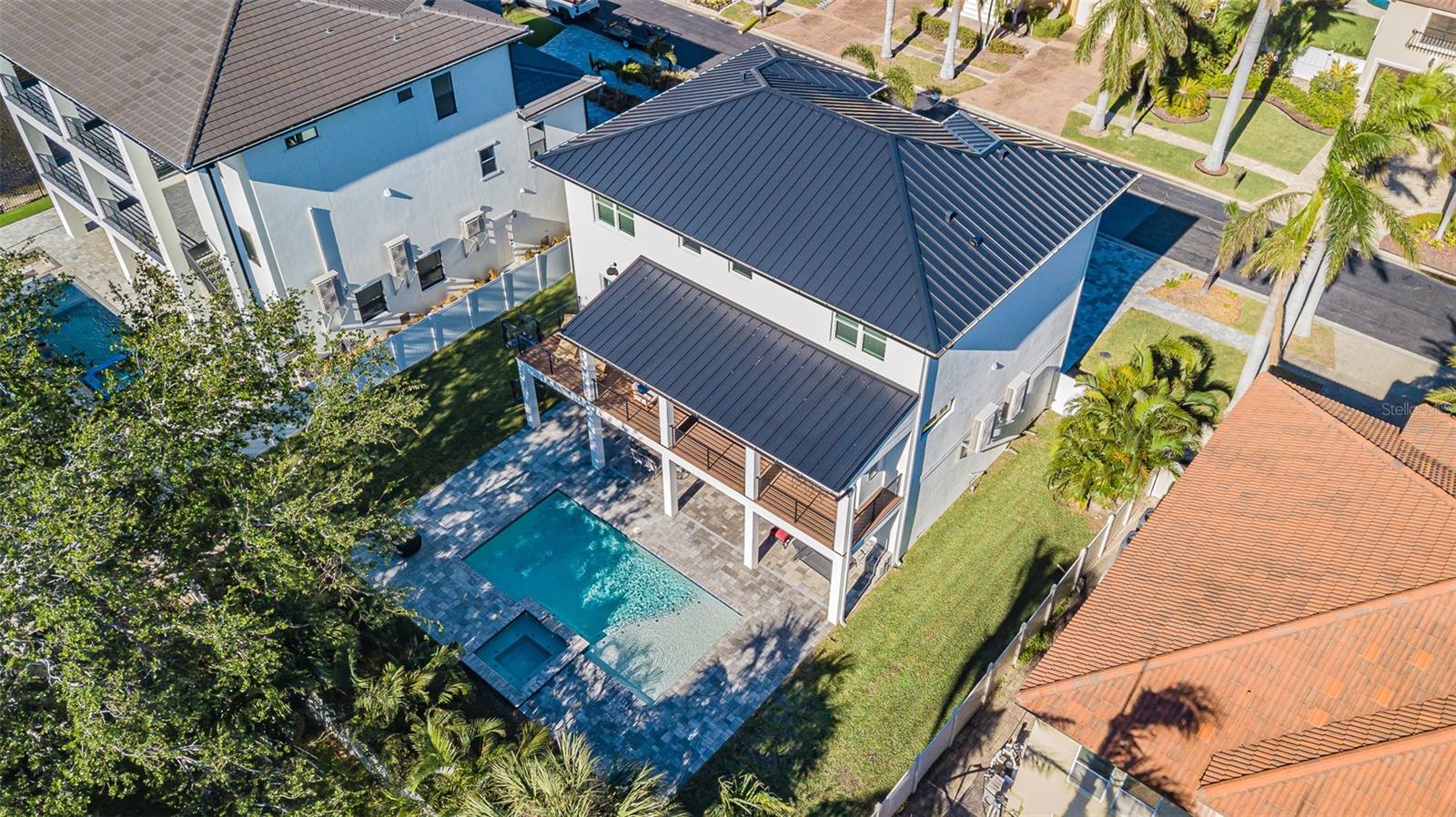 Large Back Yard with Pool and Green Space