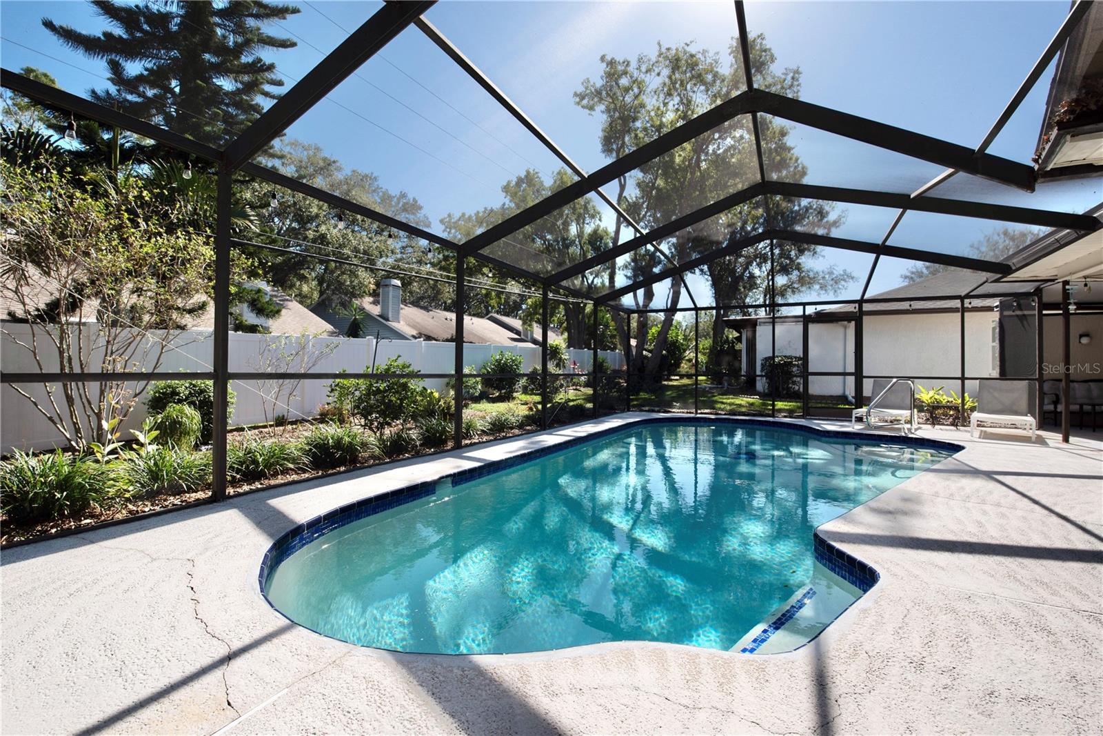 Covered pool lanai.