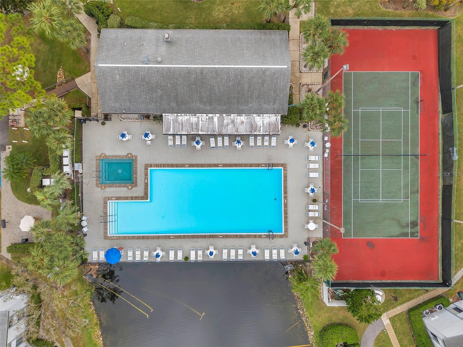 Community Pool and Tennis Court