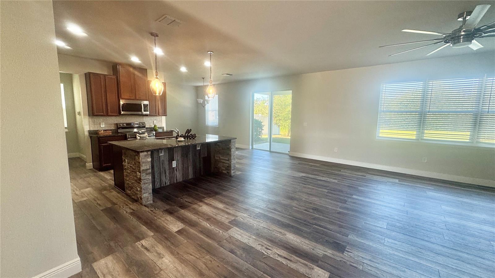 Kitchen view from the formal dining room