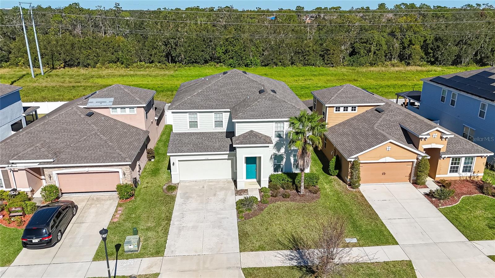 Aerial house view and conservation view