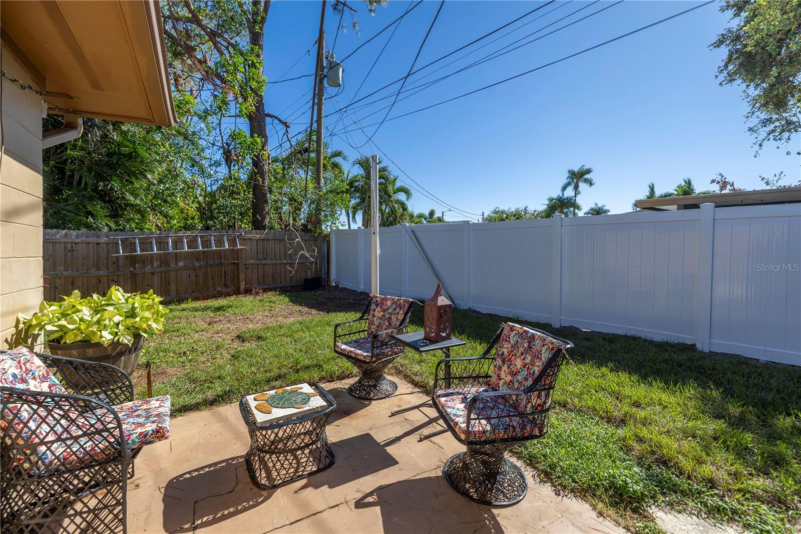 One of two back yard patios.