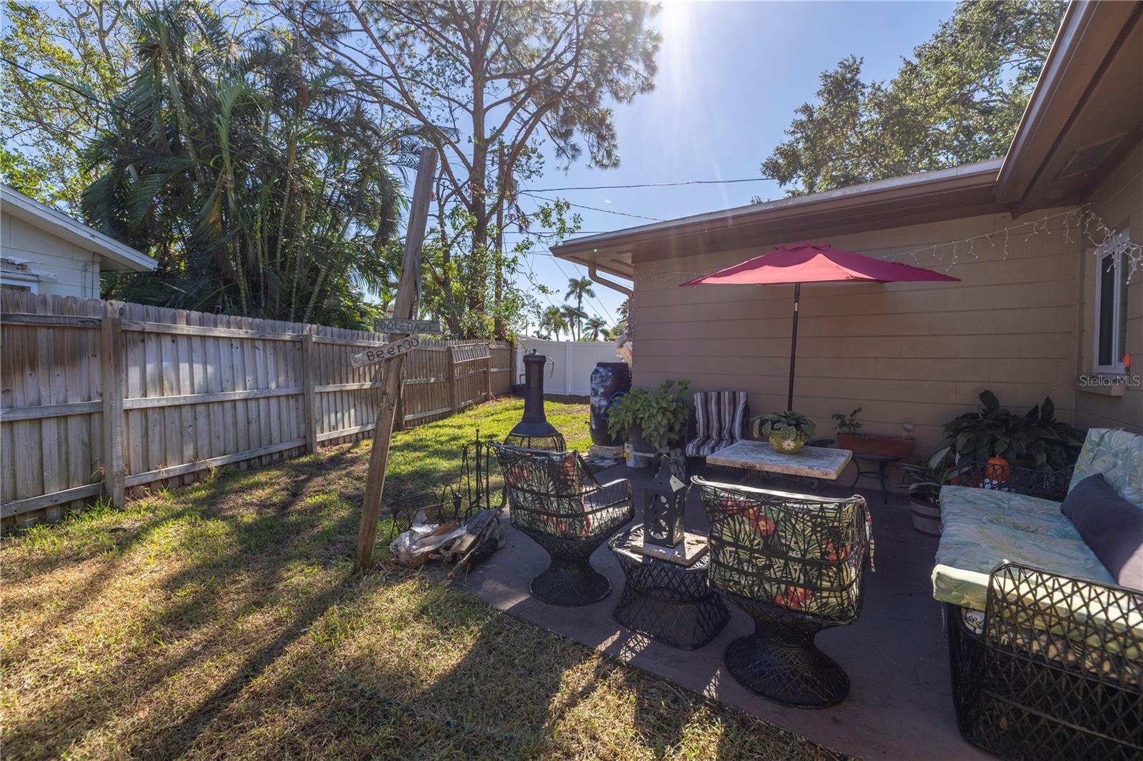 Second back yard patio.