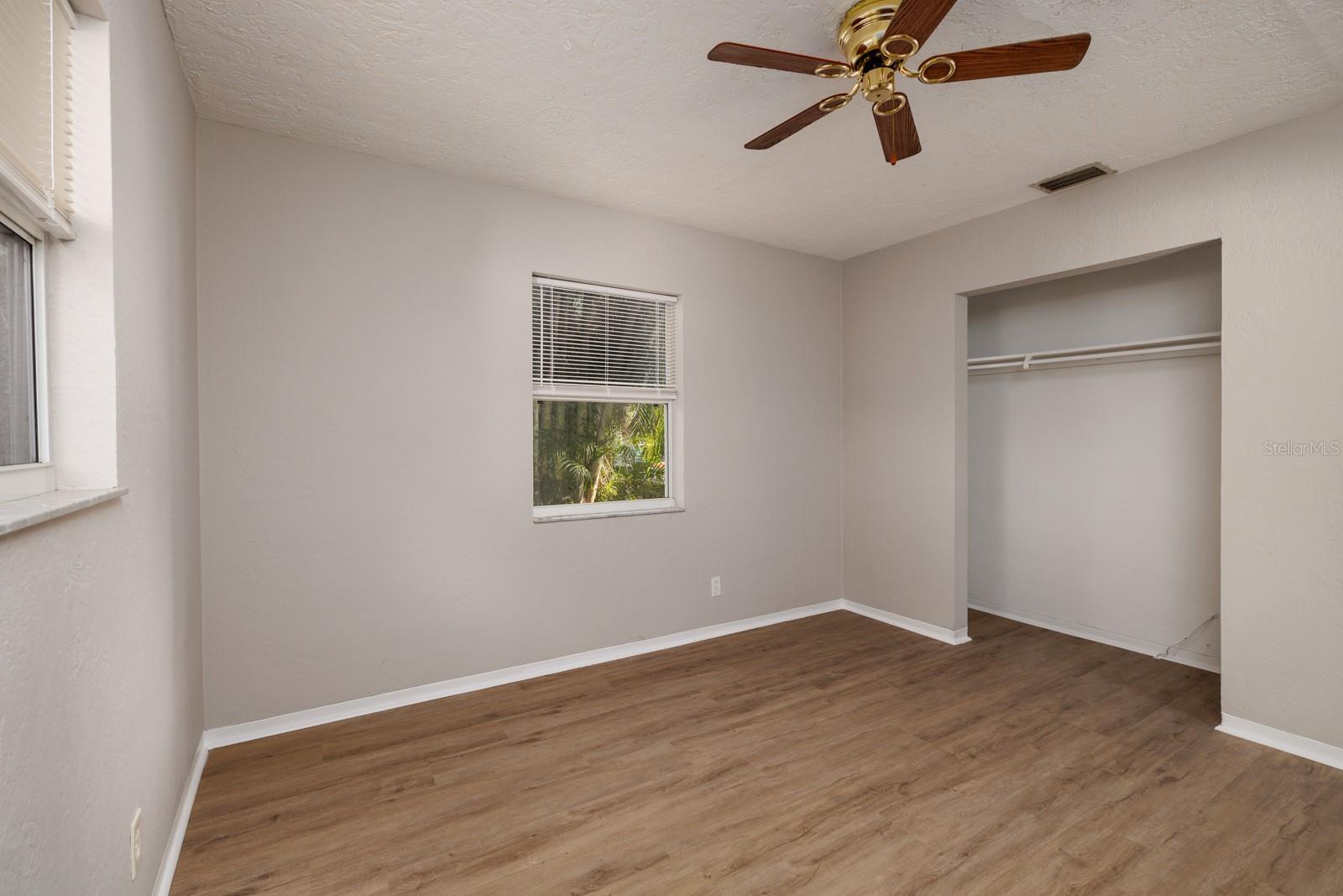 Primary bedroom & built in closet.