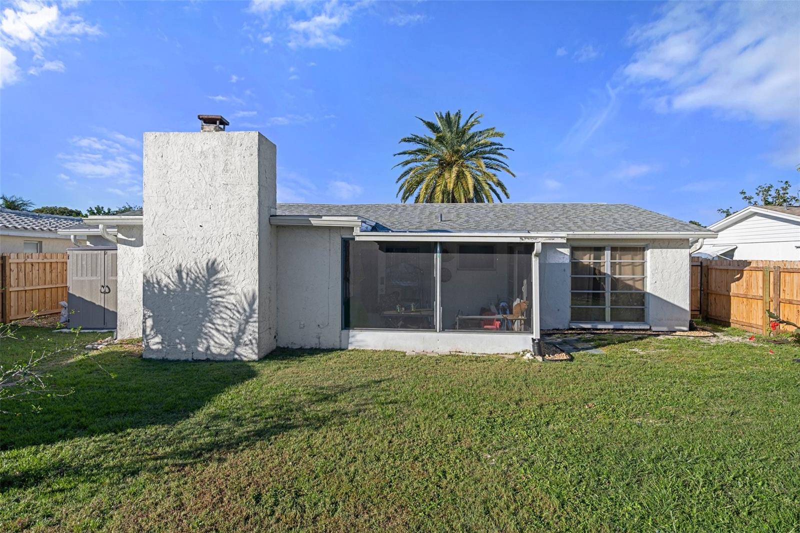 Rear of Home with Fenced Yard