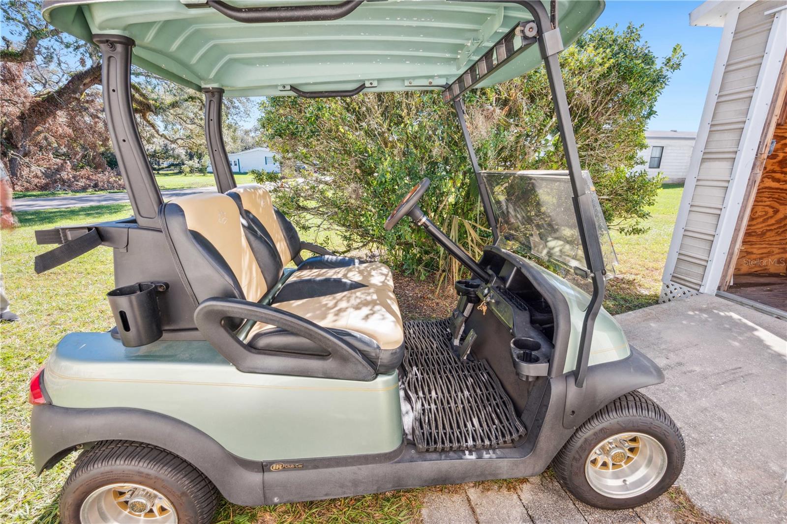 This golf cart is included in home sale.