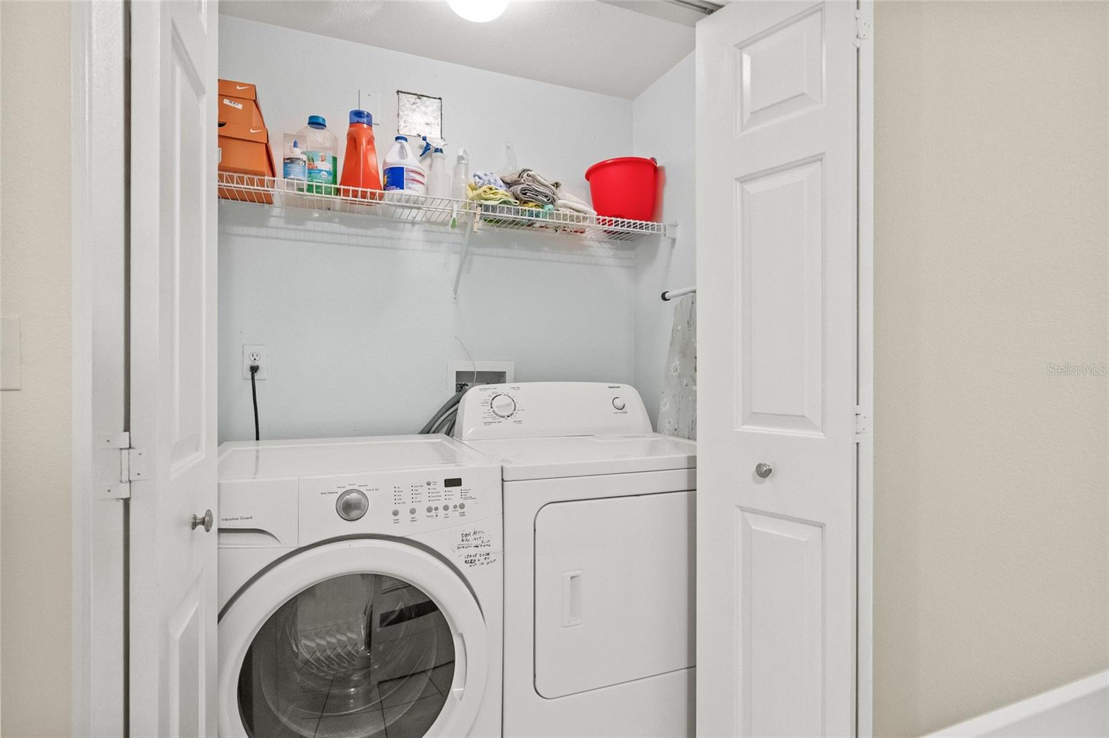 In-unit laundry with full washer and dryer.