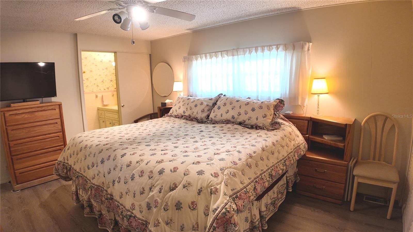 Primary Bedroom with King size bed.