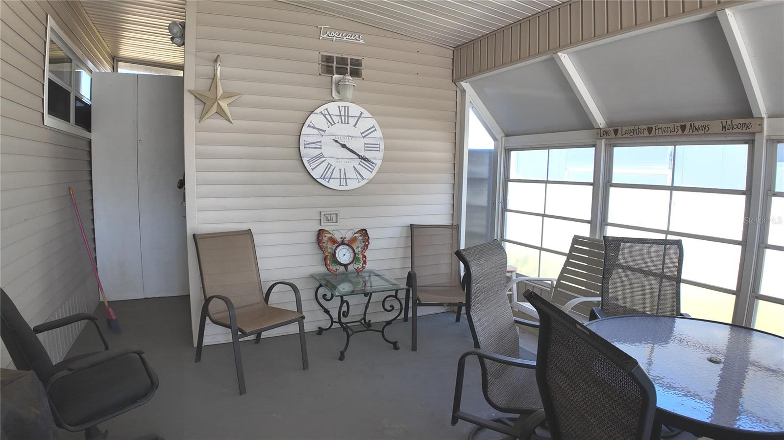 Outside Screen Room on the Carport