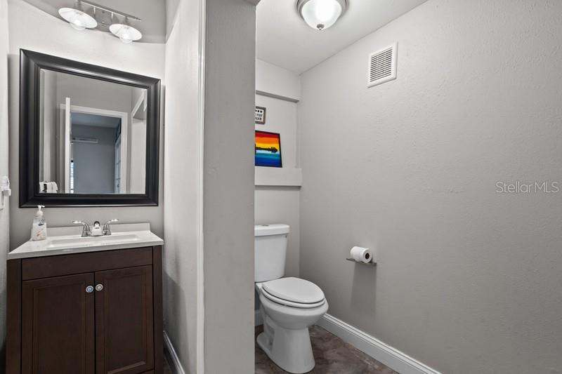 Remodeled guest bathroom.