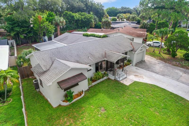 Aerial view of 1108 Pelican Drive South.