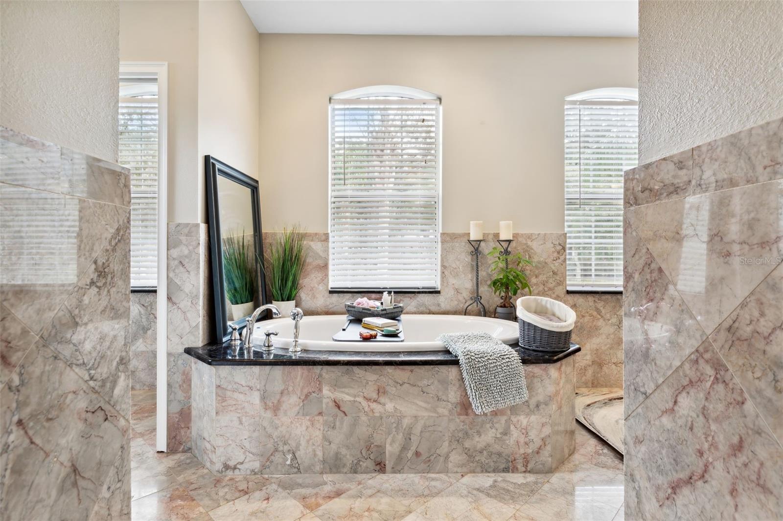 Spa-inspired marble en-suite!