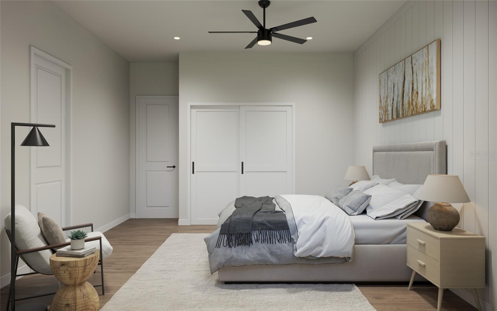 Virtually Staged Bedroom