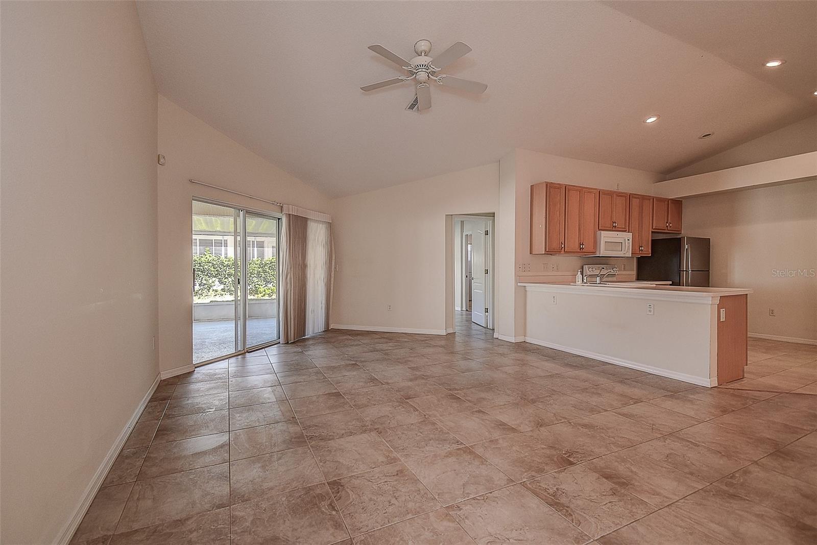 Great room with Vaulted ceiling