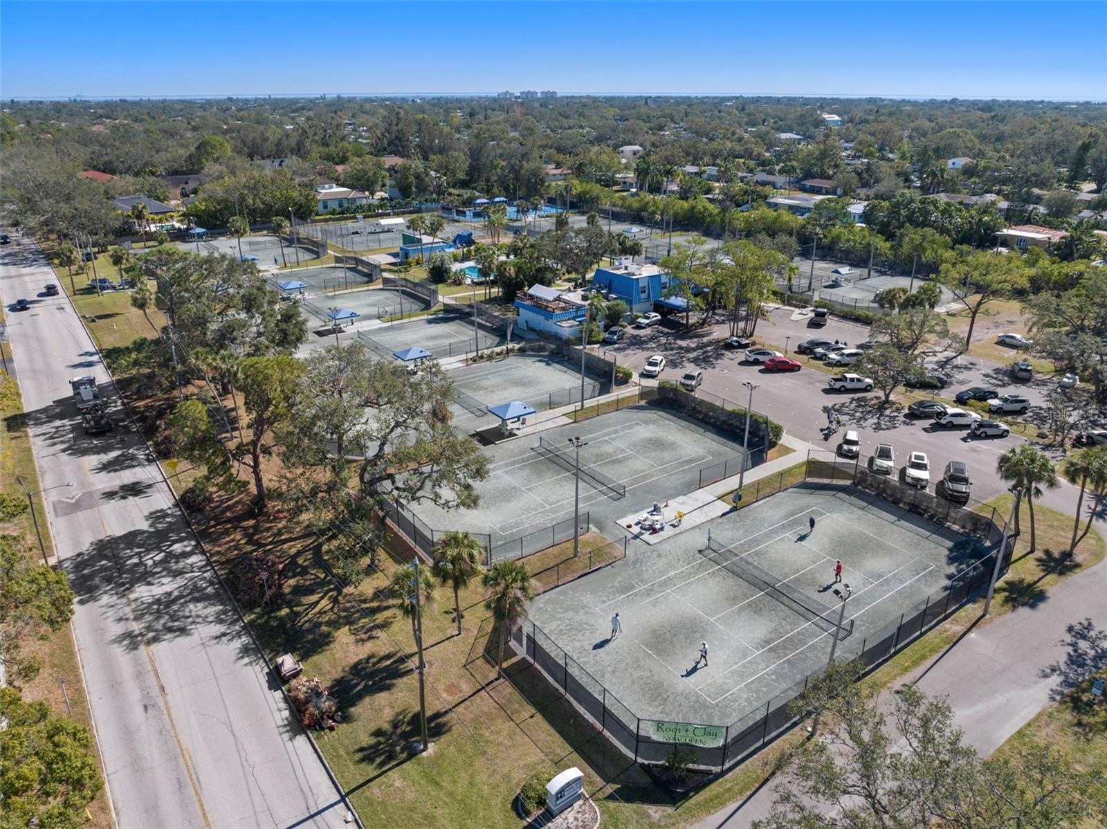 Tennis and pickleball enthusiasts will love being steps from the Raquet Club.