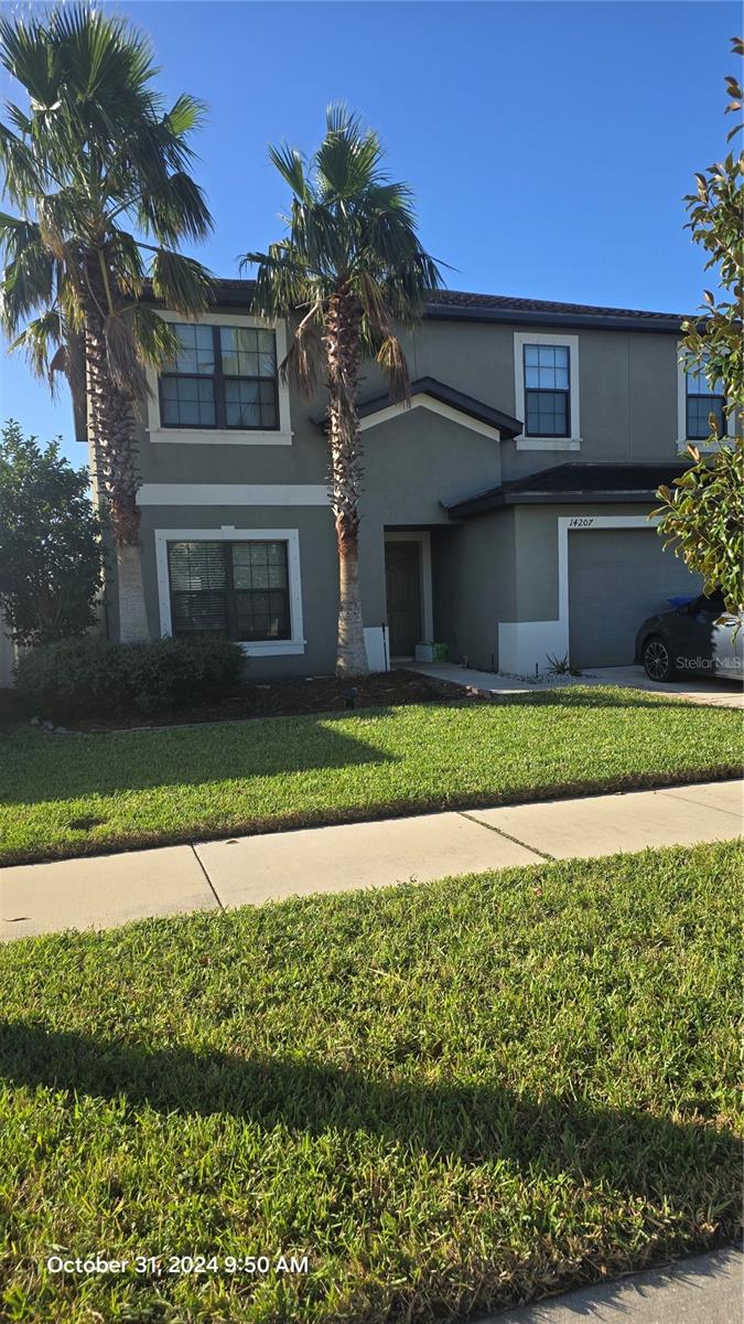 Front of this two story home