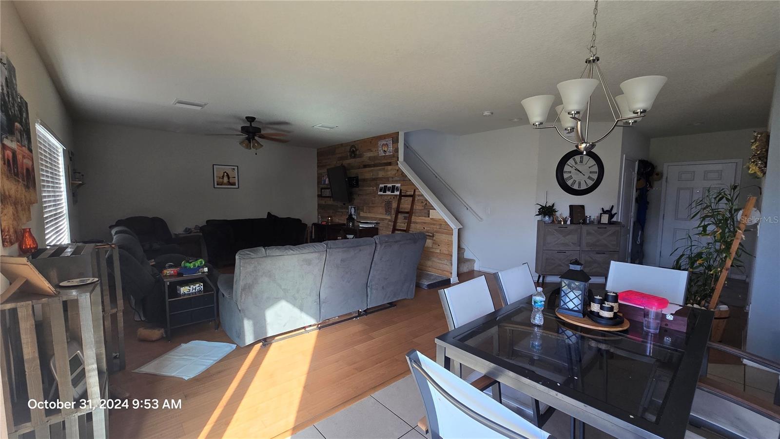 Another view of the living area's open floor plan