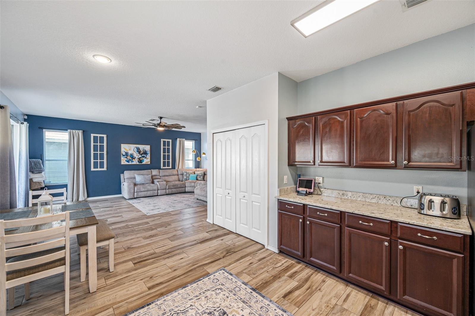 Wide pantry closet space