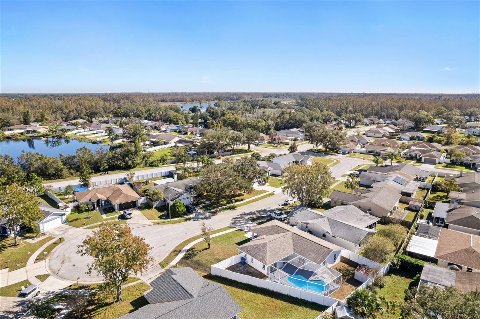 Aerial View from the rear of the home