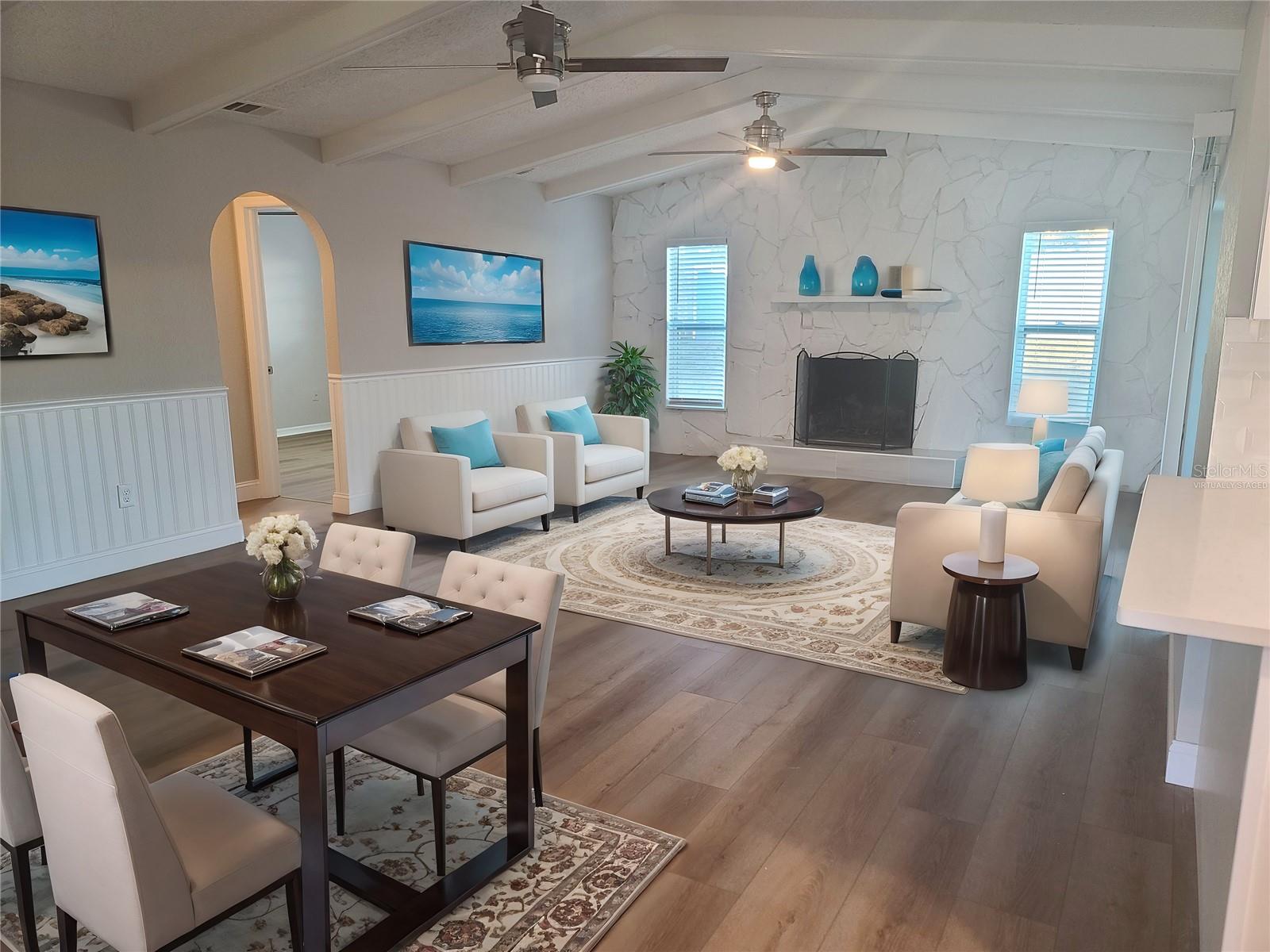 Virtually Staged Living Room