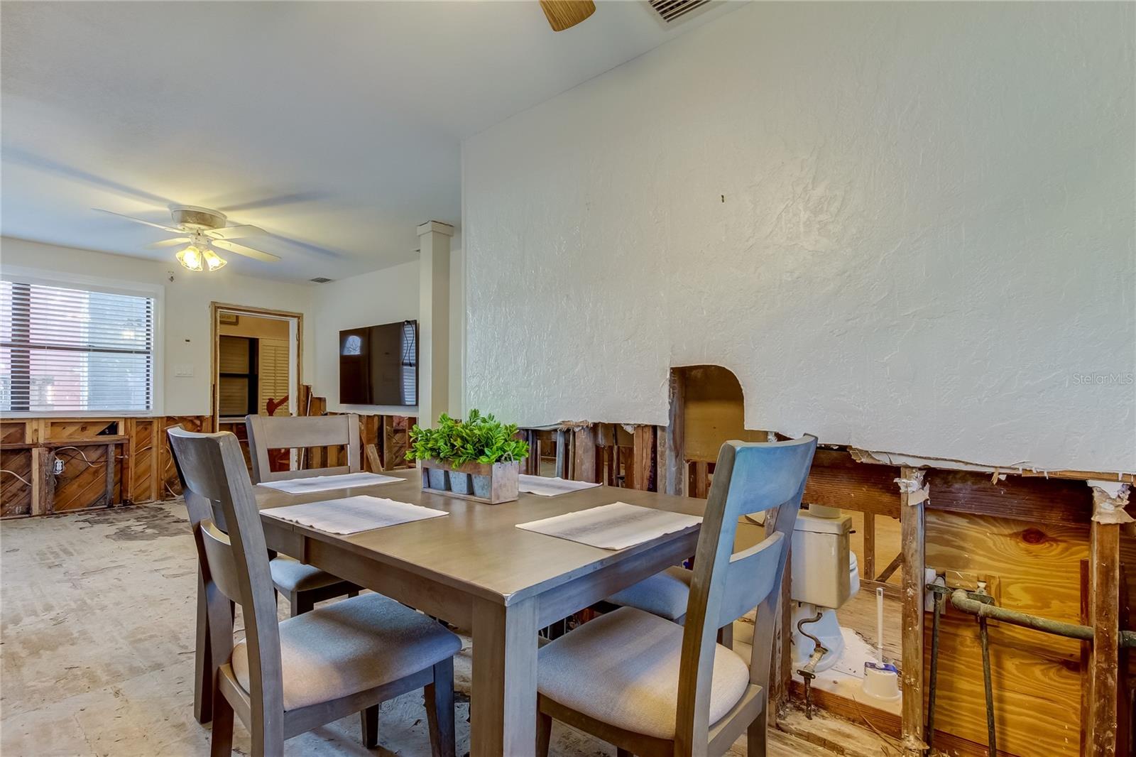 Kitchen into Living Room