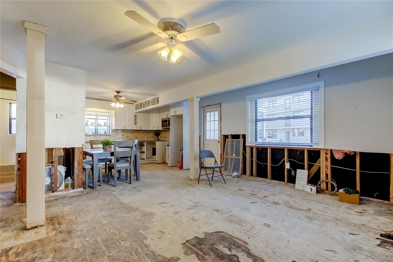 From Living Room into Kitchen - Showing Entry Door