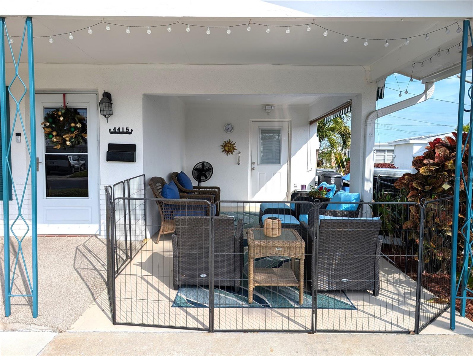 Carport used as additional outdoor, covered, living space