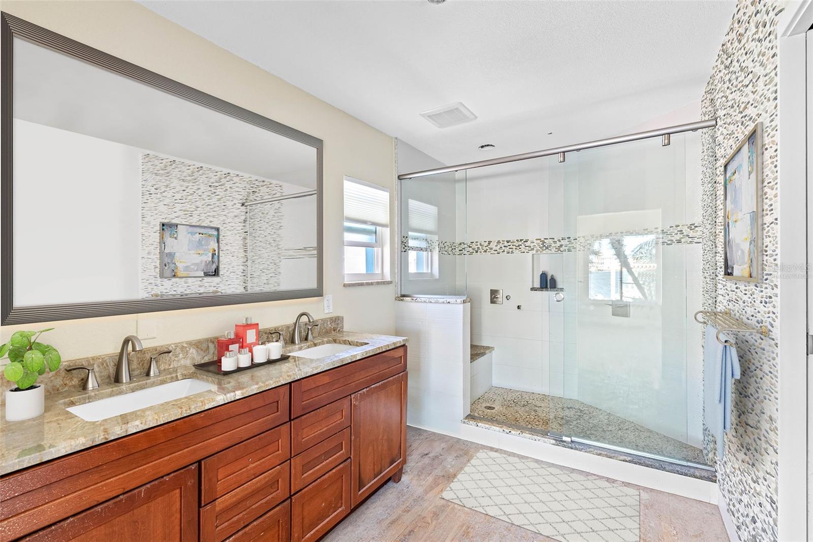 virtually staged master bath