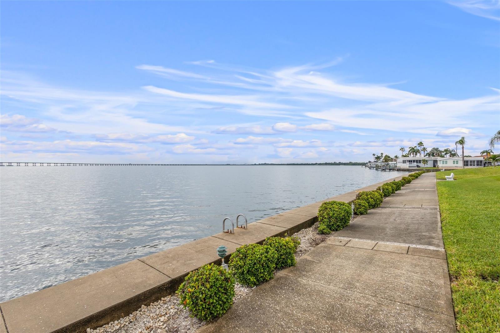 Residents can take advantage of a charming boardwalk along the Old Tampa Bay.