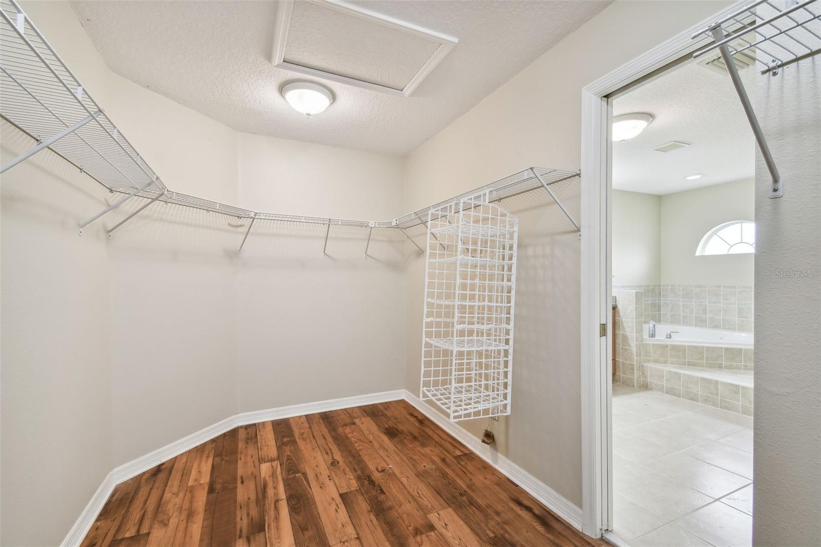 primary bedroom walk in closet