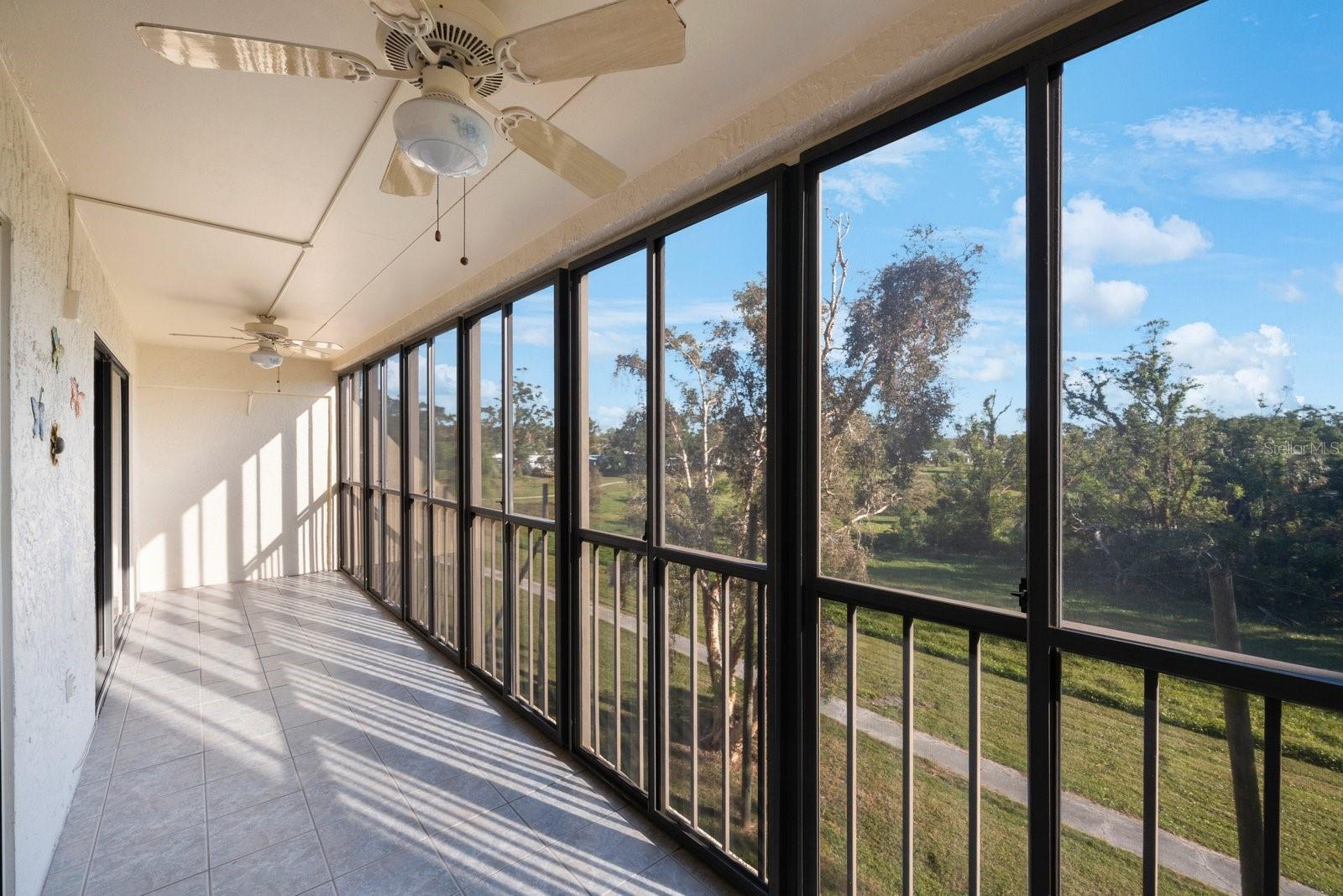 Great balcony looking out onto a conservation area