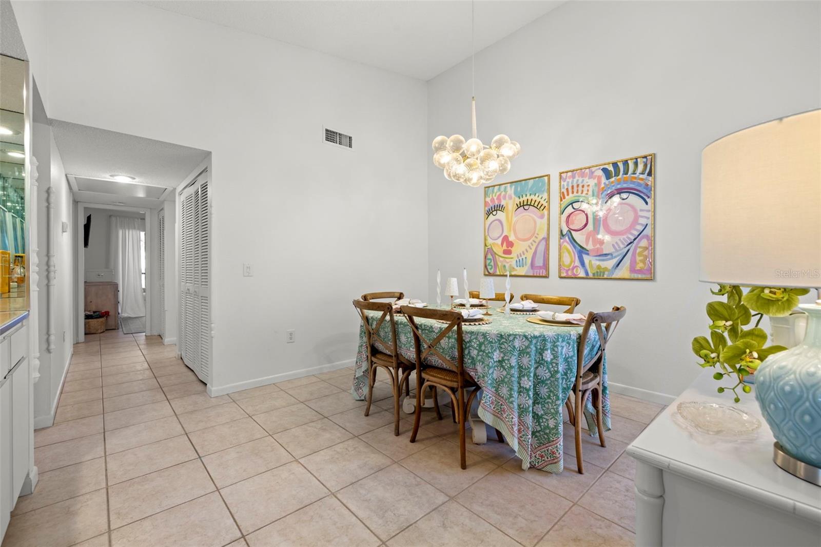 Dining Room w/ Vaulted Ceilings