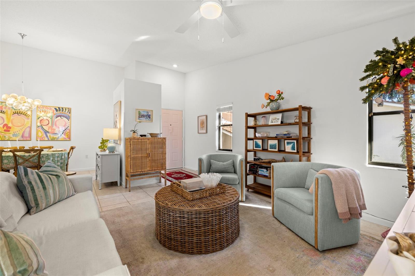 Living Room w/ Front Door Entrance