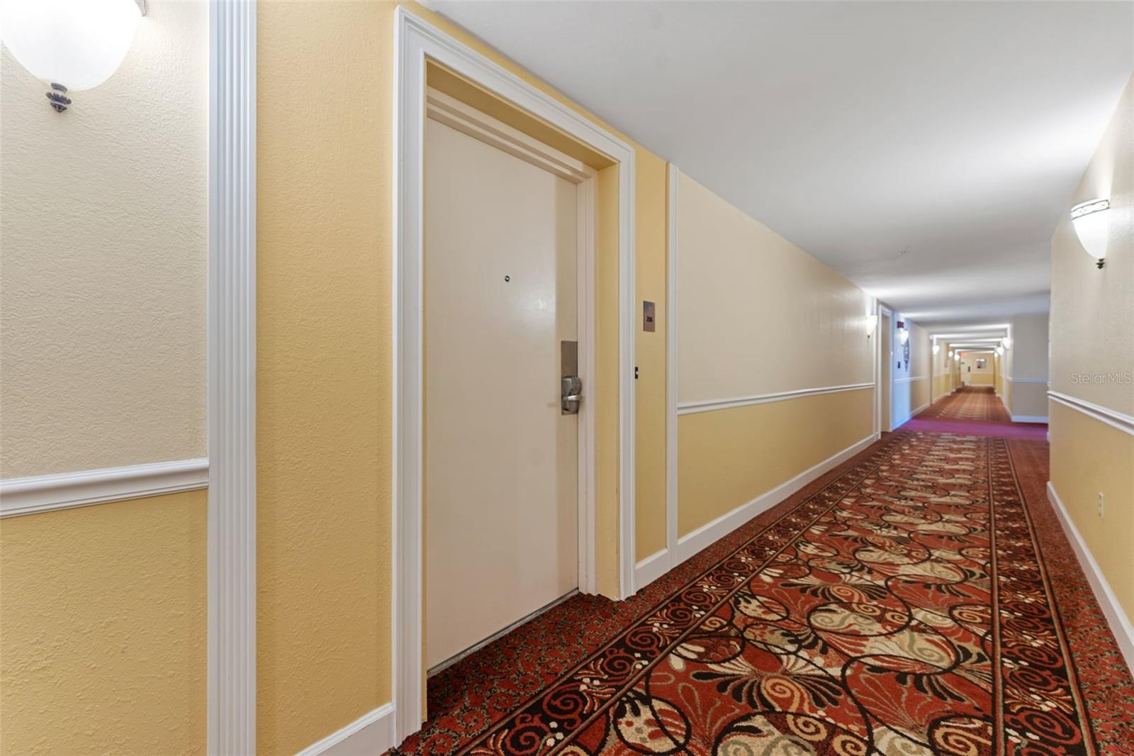 hallway to unit