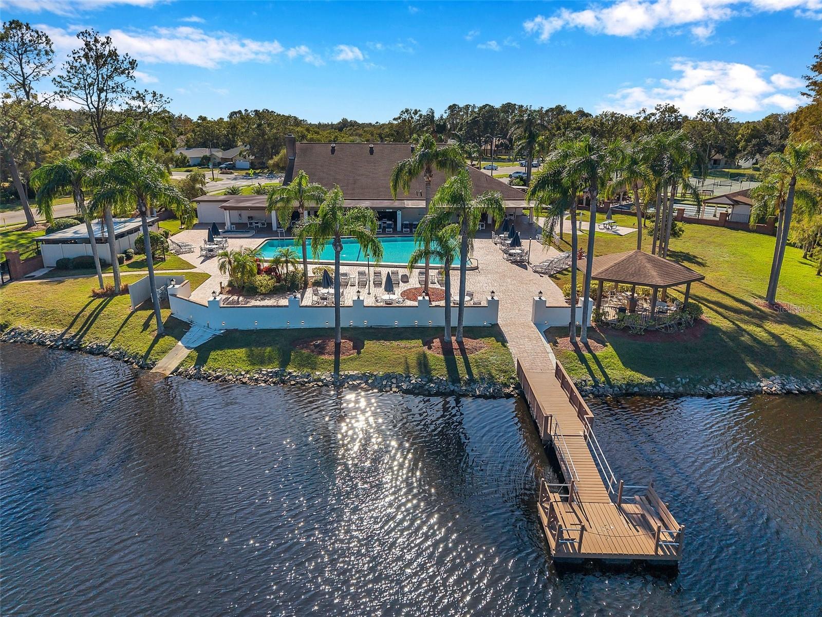 Dock off of the pool area along with the inviting gazebo where you can relax