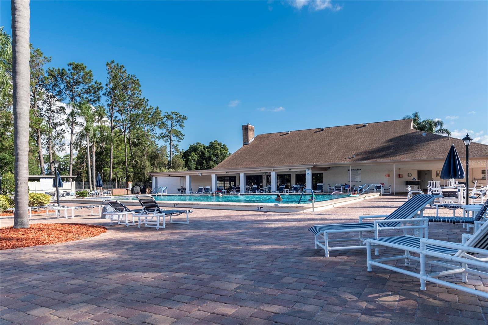 Another view of the community pool and back of community center