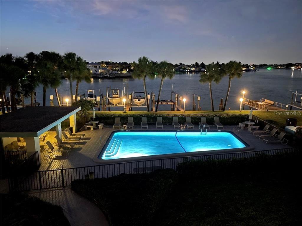 HEATED WATERSIDE POOL.