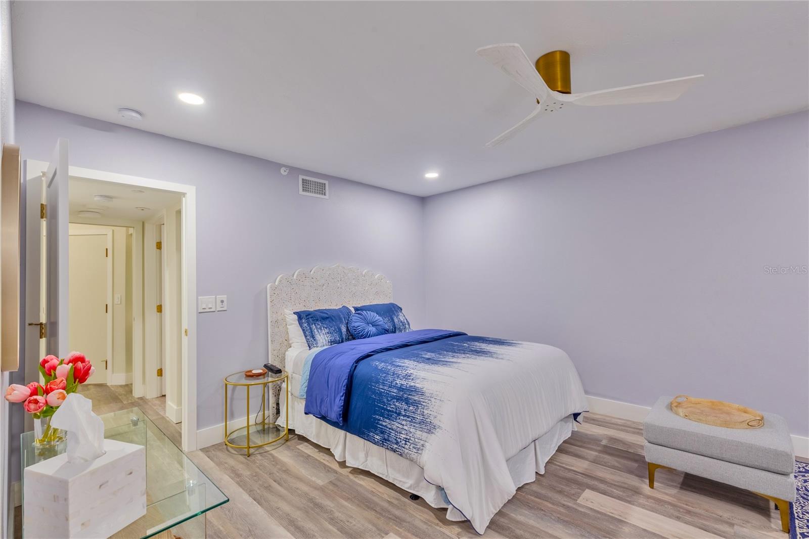 Guest Bedroom with hall bath nearby.