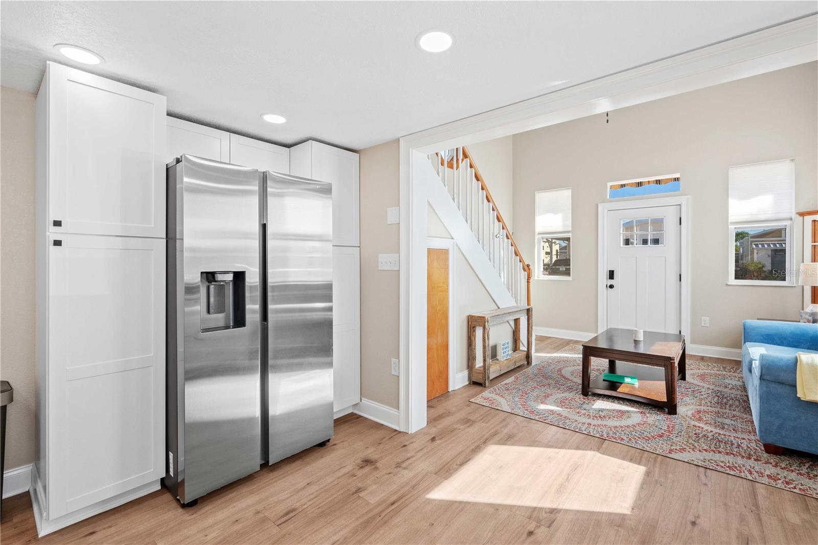 Stainless steel appliances.