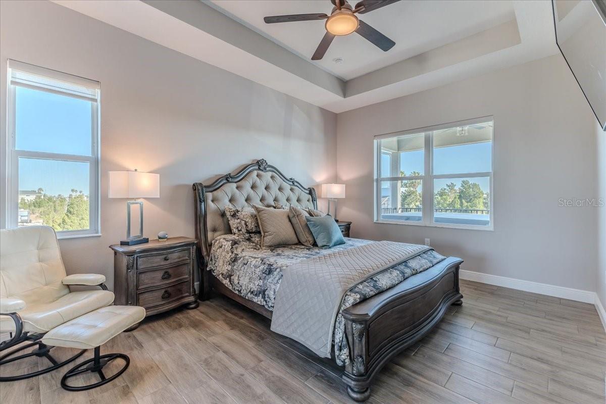 Owner's Primary Bedroom with Motarized Sheer Shade