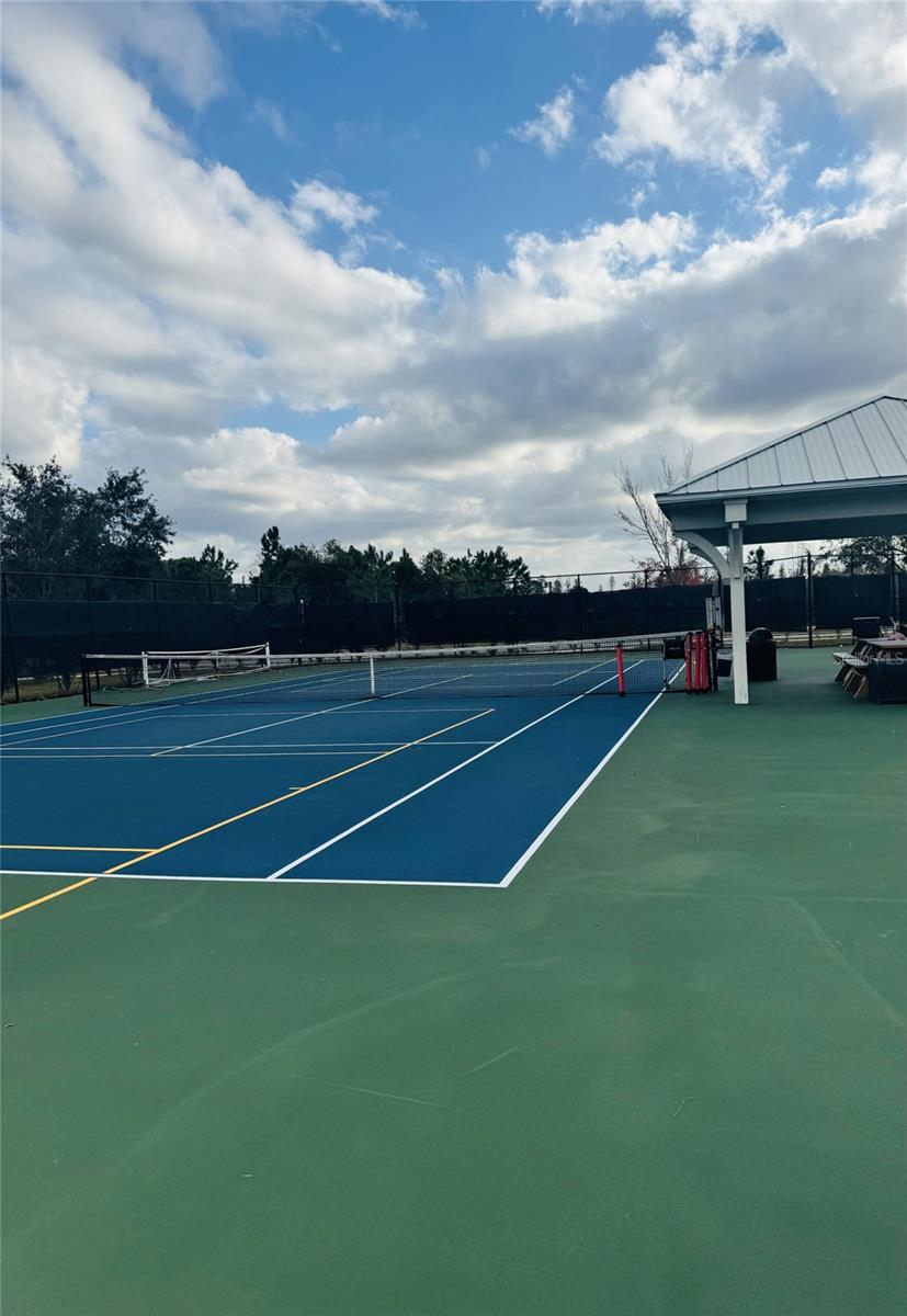 double tennis court, double basketball court not in photo