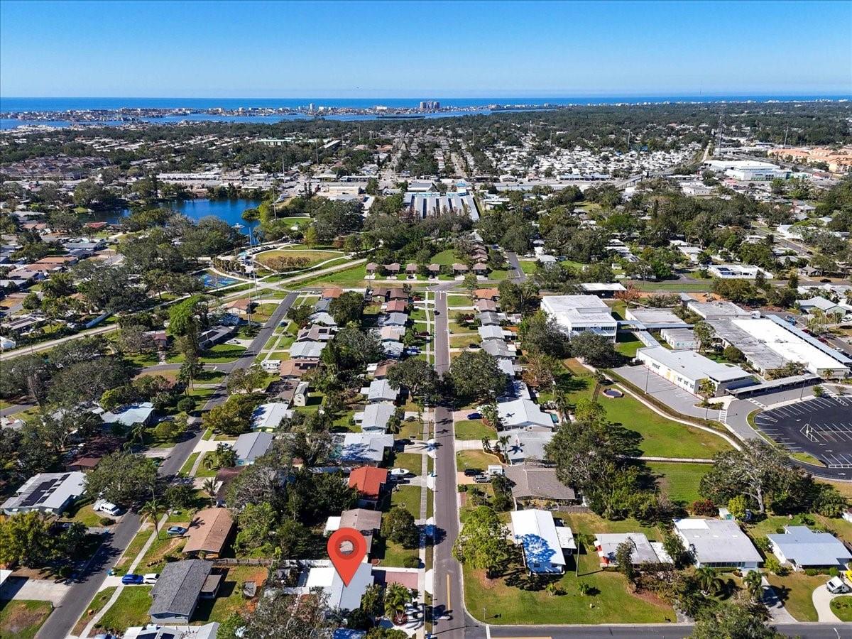 Pinellas Trail at the end of the block, and Blossom Lake Park with walking paths and exercise equipment.  Nice mature landscaping thru the neighborhood.  Non flood zone