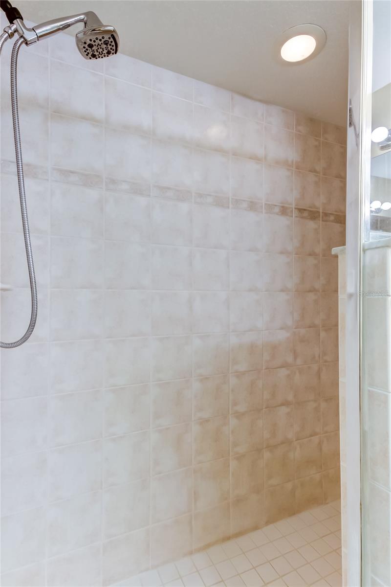 48. Owner's Retreat En Suite Bathroom Shower Stall w Easy Access Glass Door..