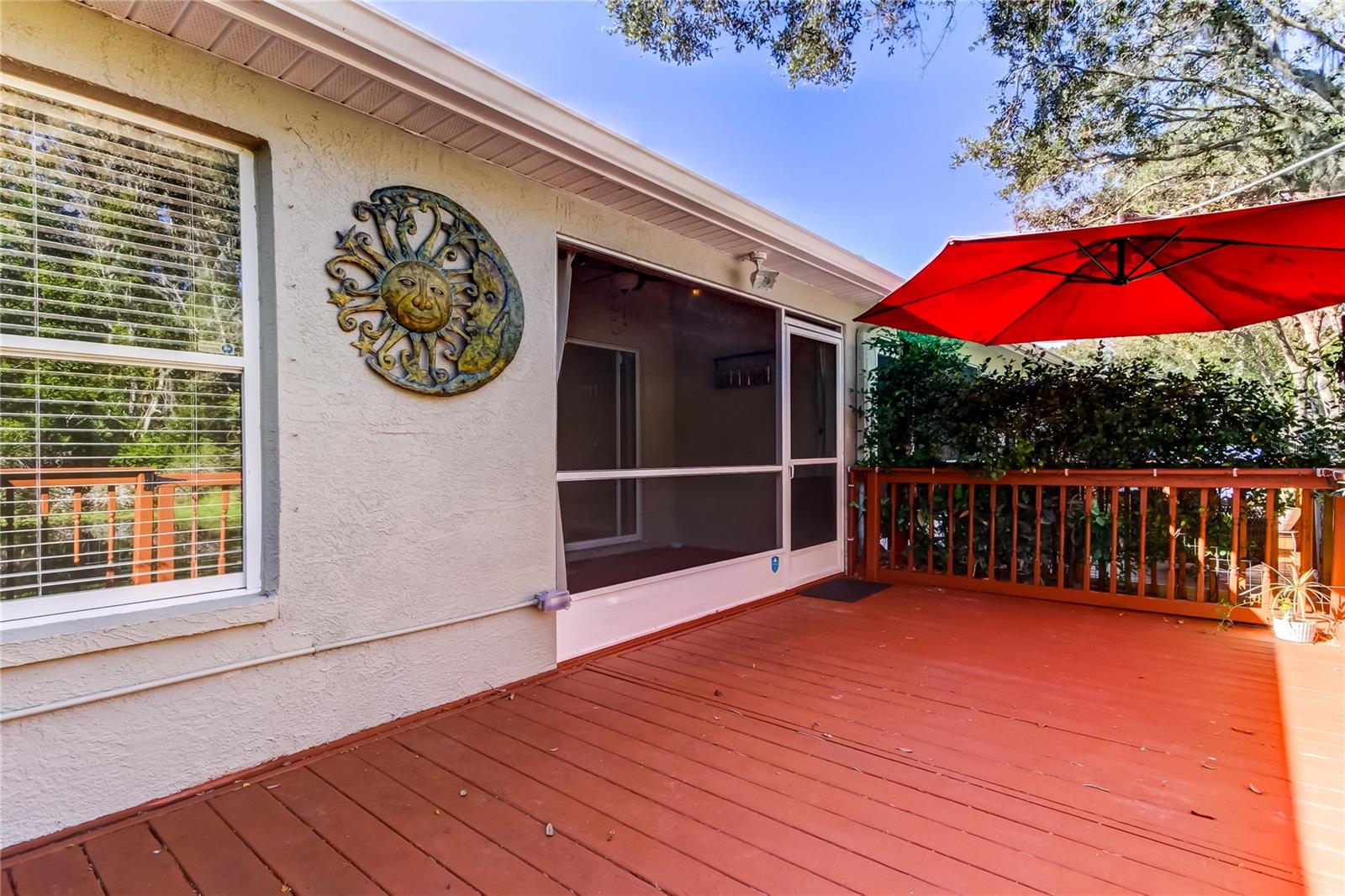 76. Outdoor Deck has Heavy Duty Umbrella in case you Prefer the Shade!