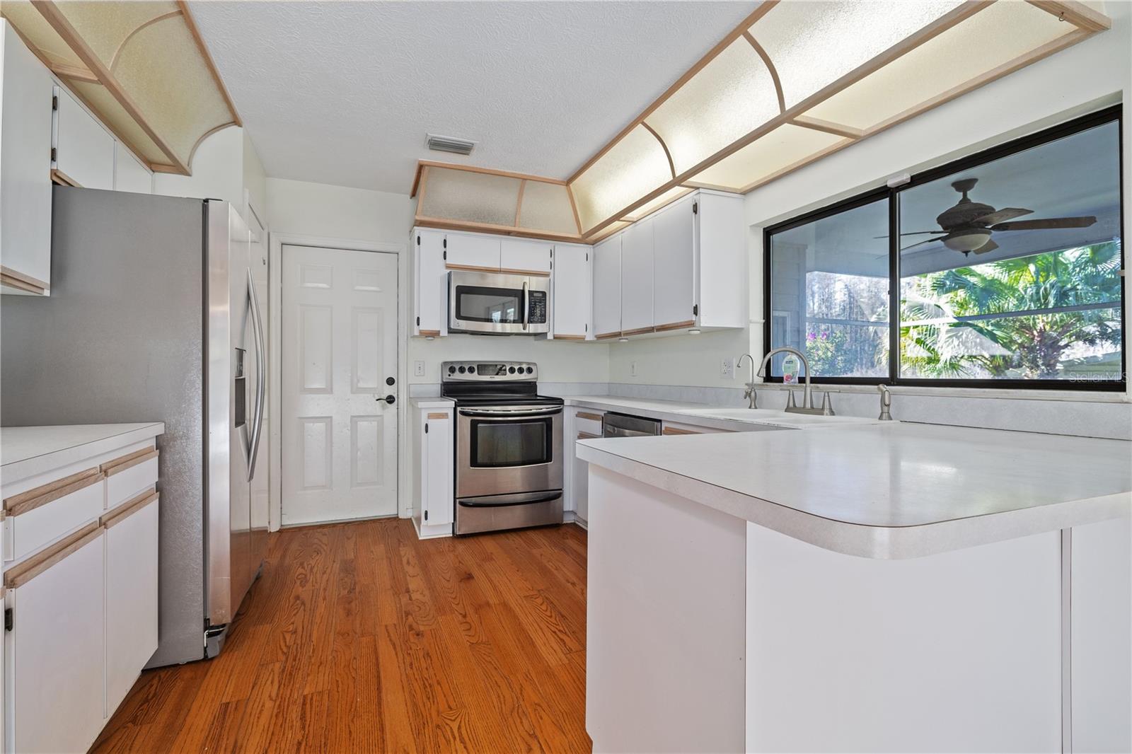 Kitchen with Waterfront Views